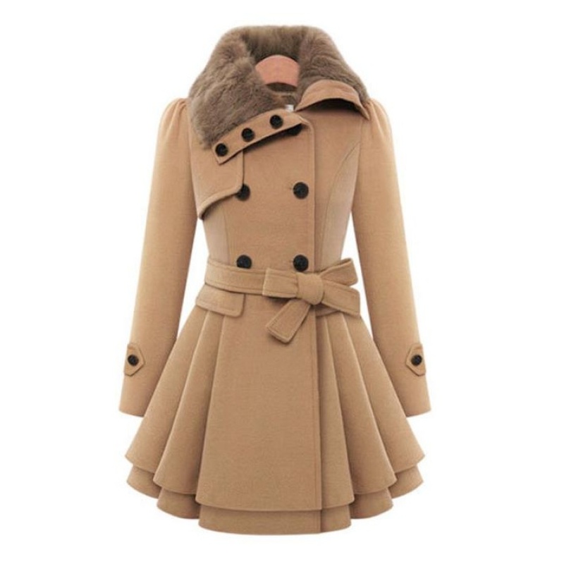 Chaqueta de fieltro de color beige